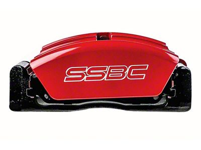 SSBC-USA Tri-Power Front 3-Piston Quick Change Caliper and High Performance Brake Pad Upgrade Kit; Red Calipers (05-06 Sierra 1500 w/ Rear Disc Brakes; 07-13 Sierra 1500)