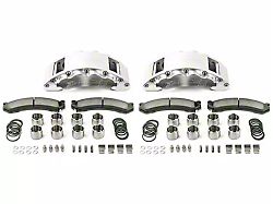 SSBC-USA Barbarian Front 8-Piston Direct Fit Caliper and Semi-Metallic Brake Pad Upgrade Kit; Clear Anodized Calipers (11-19 Sierra 3500 HD)