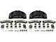 SSBC-USA Barbarian Front 8-Piston Direct Fit Caliper and Semi-Metallic Brake Pad Upgrade Kit; Black Calipers (20-24 Sierra 3500 HD)