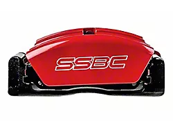 SSBC-USA Tri-Power Front 3-Piston Quick Change Caliper and High Performance Brake Pad Upgrade Kit; Red (05-06 Silverado 1500 w/ Rear Disc Brakes; 07-13 Silverado 1500)