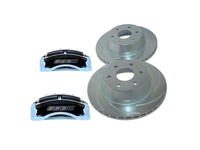 SSBC-USA Tri-Power Front 3-Piston Quick Change Caliper and High Performance Brake Pad Upgrade Kit; Black (07-14 Yukon)