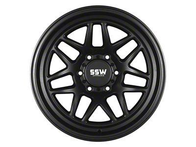 SSW Off-Road Wheels Sierra Matte Black 6-Lug Wheel; 17x9; -25mm Offset (23-24 Colorado)