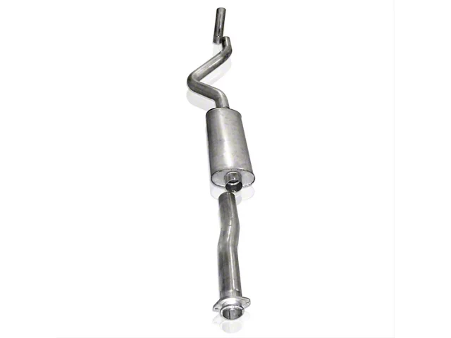 Stainless Works S-Tube Turbo Single Exhaust System with Polished Tip; Factory Connect; Rear Exit (07-09 4.8L Tahoe)