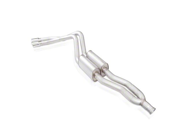 Stainless Works Redline Series Dual Exhaust System with Polished Tips; Factory Connect; Same Side Exit (15-20 6.2L Yukon)
