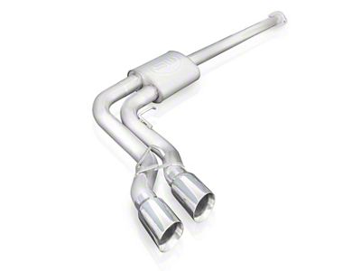 Stainless Works Redline Series Dual Exhaust System with Polished Tips; Middle Side Exit (21-24 5.0L F-150, Excluding Tremor)