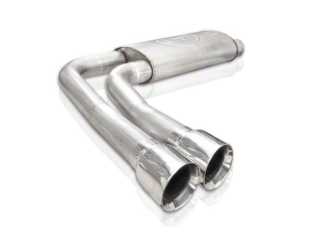 Stainless Works Redline Series Dual Exhaust System with Polished Tips; Middle Side Exit (99-03 F-150 Lightning)