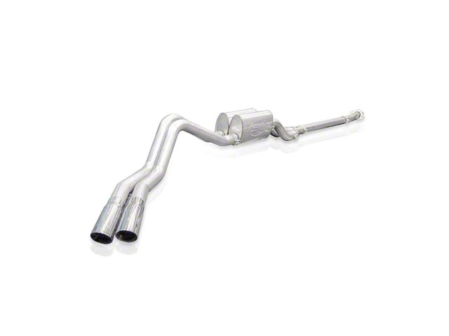 Stainless Works Redline Series Dual Exhaust System with Polished Tips; Same Side Exit (21-24 5.0L F-150, Excluding Tremor)
