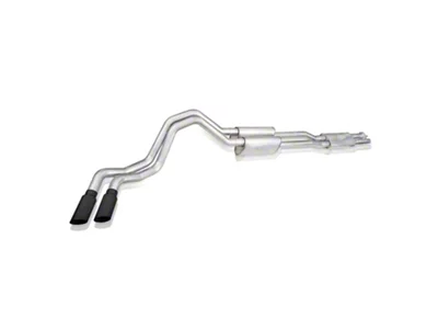 Stainless Works Legend Series Dual Exhaust System with Matte Black Tips; Same Side Exit (20-22 7.3L F-250 Super Duty)