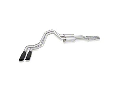 Stainless Works Legend Series Dual Exhaust System with Matte Black Tips; Same Side Exit (20-22 7.3L F-350 Super Duty)