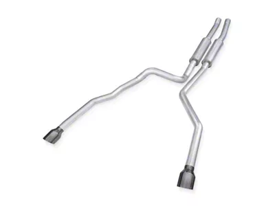 Stainless Works Legend Series Dual Exhaust System with Black Chrome Tips; Rear Exit (21-24 RAM 1500 TRX)