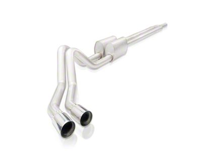 Stainless Works Redline Series Dual Exhaust System; Factory Connect; Same Side Exit (19-25 5.3L Sierra 1500)
