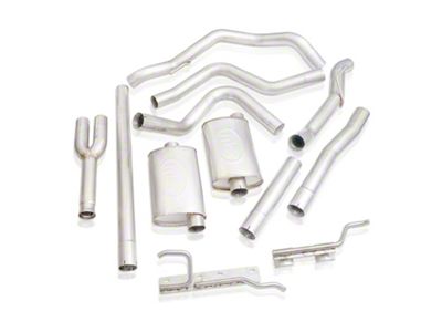 Stainless Works Redline Series Dual Exhaust System; Factory Connect; Rear Exit (19-25 5.3L Sierra 1500 w/ Factory Dual Exhaust)