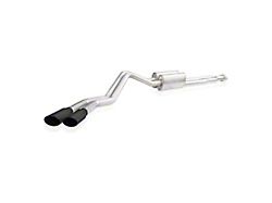 Stainless Works Legend Series Dual Exhaust System with Black Tips; Same Side Exit (20-25 6.6L Gas Sierra 2500 HD)