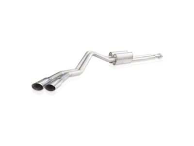 Stainless Works Legend Series Dual Exhaust System with Polished Tips; Same Side Exit (20-25 6.6L Gas Sierra 2500 HD)