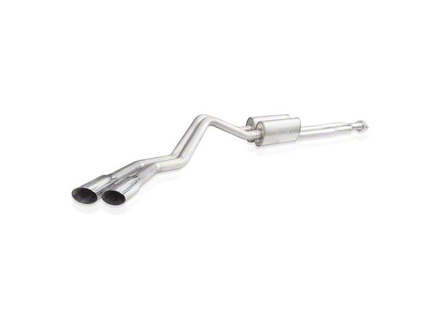 Stainless Works Redline Series Dual Exhaust System with Polished Tips; Same Side Exit (20-24 6.6L Gas Sierra 3500 HD)