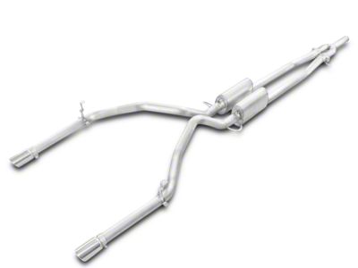 Stainless Works Turbo Chambered Dual Exhaust System; Factory Connect; Rear Exit (07-18 5.3L Sierra 1500)
