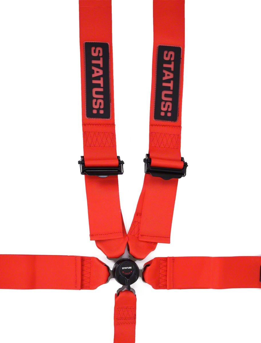 Status: 5-Point Camlock Harness; Red (Universal; Some Adaptation May Be Required)