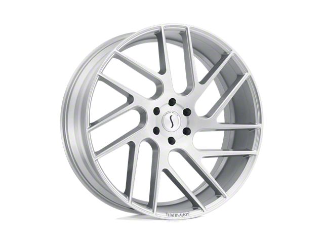 Status Juggernaut Silver with Brushed Machined Face 5-Lug Wheel; 20x9; 20mm Offset (02-08 RAM 1500, Excluding Mega Cab)