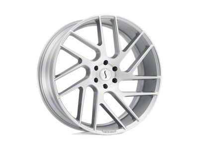 Status Juggernaut Silver with Brushed Machined Face 5-Lug Wheel; 24x9.5; 15mm Offset (02-08 RAM 1500, Excluding Mega Cab)