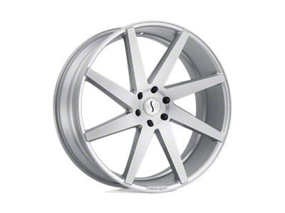 Status Brute Silver with Brushed Machined Face 6-Lug Wheel; 26x10; 15mm Offset (19-25 Sierra 1500)