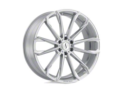 Status Mastadon Silver with Brushed Machined Face 6-Lug Wheel; 22x9.5; 15mm Offset (19-25 Sierra 1500)