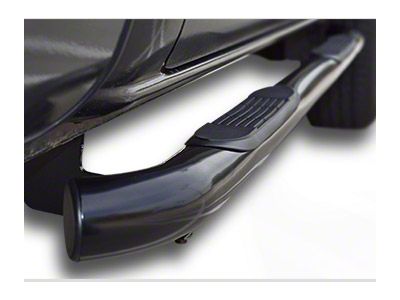 4-Inch Blackout Series Side Step Bars; Rocker Mount (07-13 Sierra 1500 Extended Cab, Crew Cab)