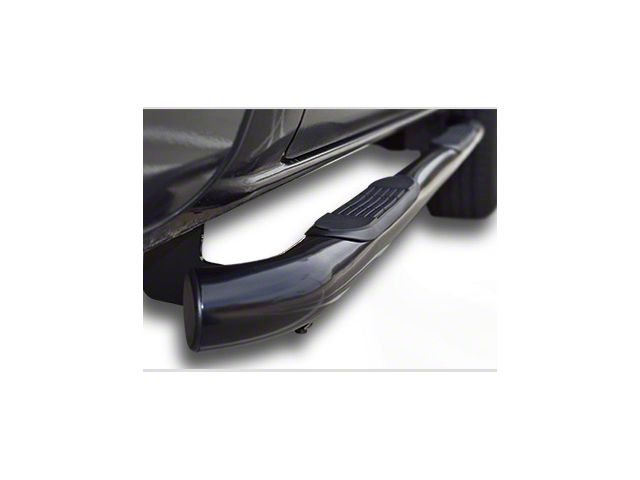 4-Inch Blackout Series Side Step Bars; Rocker Mount (07-13 Silverado 1500 Extended Cab, Crew Cab)