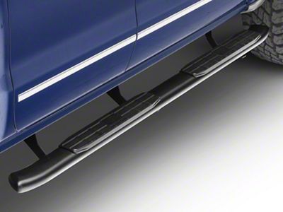 4-Inch Blackout Series Side Step Bars; Rocker Mount (14-18 Silverado 1500 Double Cab, Crew Cab)
