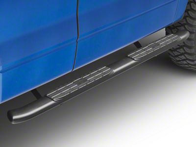 4X Series 4-Inch Oval Side Step Bars; Black (09-14 F-150 SuperCab, SuperCrew)