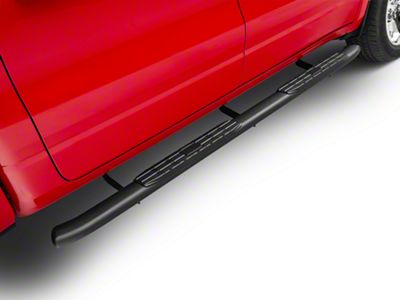 4X Series 4-Inch Oval Side Step Bars; Matte Black (19-25 RAM 1500 Crew Cab)