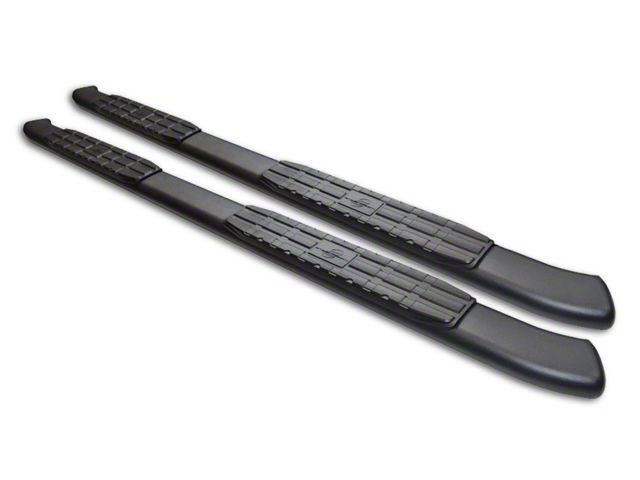4X Series 4-Inch Oval Side Step Bars; All Stainless Steel (15-24 F-150 SuperCab, SuperCrew)