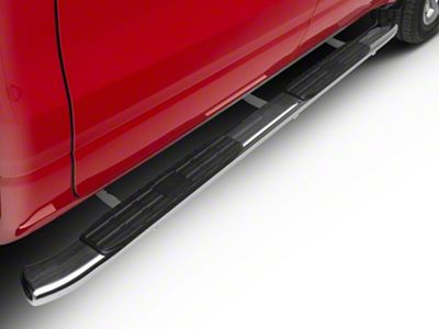 4X Series 4-Inch Oval Side Step Bars; All Stainless Steel (19-25 RAM 1500 Crew Cab)