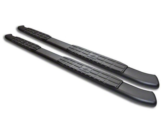 4X Series 4-Inch Oval Side Step Bars; Stainless Steel (02-08 RAM 1500 Quad Cab)