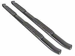 4X Series 4-Inch Oval Side Step Bars; Black (17-25 F-350 Super Duty SuperCab)