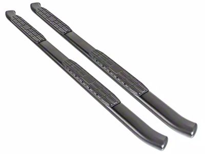 4X Series 4-Inch Oval Side Step Bars; Black (17-24 F-350 Super Duty SuperCab)