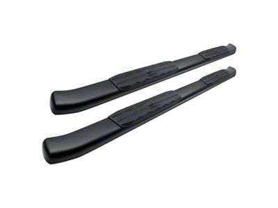 4X Series 4-Inch Oval Side Step Bars; Black (17-25 F-350 Super Duty SuperCrew)