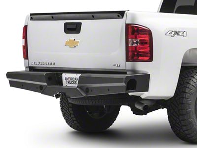 Elevation Rear Bumper; Fine Textured Black (07-13 Silverado 1500)