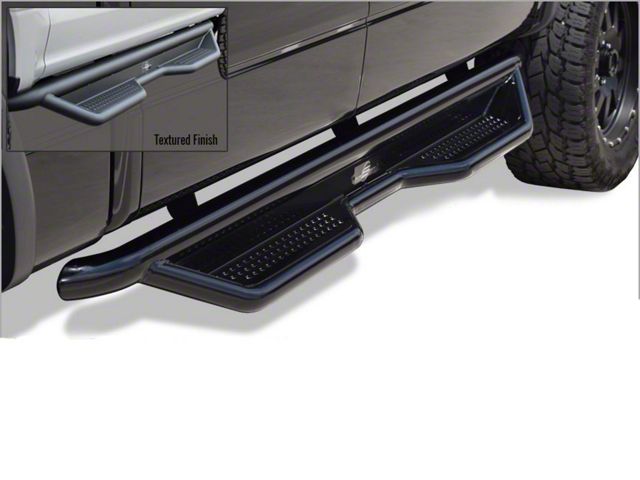 HD Side Step Bars; Semi-Gloss Black (07-13 Sierra 1500 Extended Cab, Crew Cab)