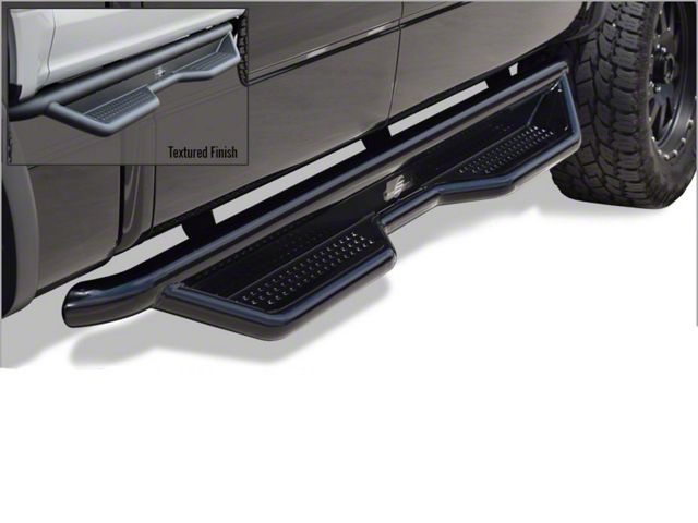 HD Side Step Bars; Semi-Gloss Black (07-13 Silverado 1500 Extended Cab, Crew Cab)