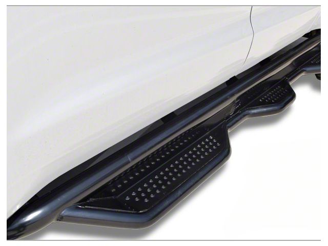 Heavy Duty Wheel-to-Wheel Side Step Bars; Semi-Gloss Black (07-13 Sierra 1500 Extended Cab w/ 6.50-Foot Standard Box)