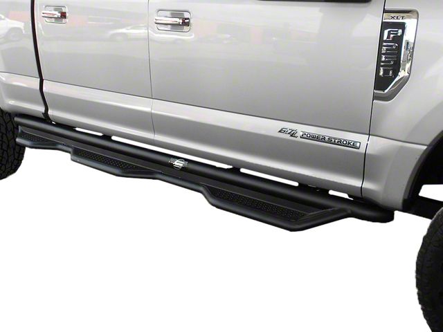 Heavy Duty Wheel-to-Wheel Side Step Bars; Textured Black (15-23 F-150 SuperCrew w/ 6-1/2-Foot Bed)