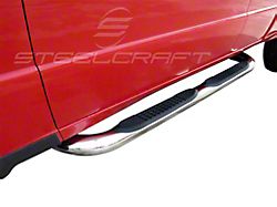 3-Inch Round Side Step Bars; Stainless Steel (99-11 Ranger SuperCab 4-Door)