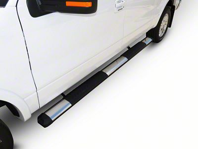 STX400 Running Boards; Rocker Mount; Black (07-13 Sierra 1500 Crew Cab)