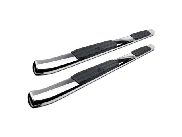 4X Series 4-Inch Oval Side Step Bars; All Stainless Steel (17-24 F-250 Super Duty SuperCrew)