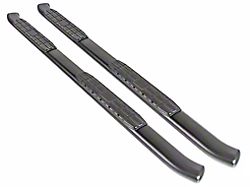 4X Series 4-Inch Oval Side Step Bars; Black (17-26 F-250 Super Duty SuperCab)