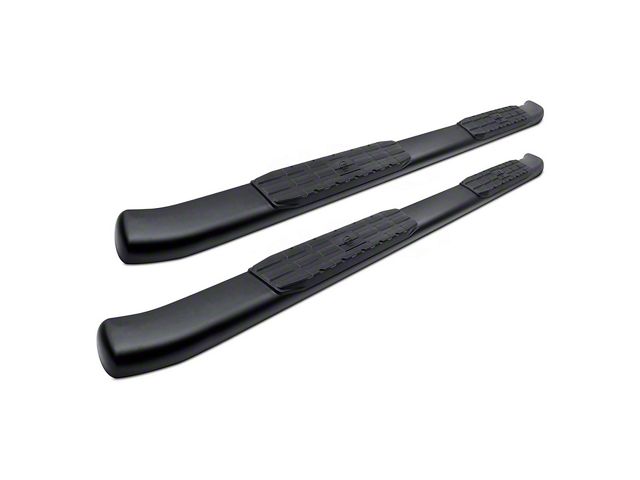 4X Series 4-Inch Oval Side Step Bars; Black (17-24 F-250 Super Duty SuperCrew)