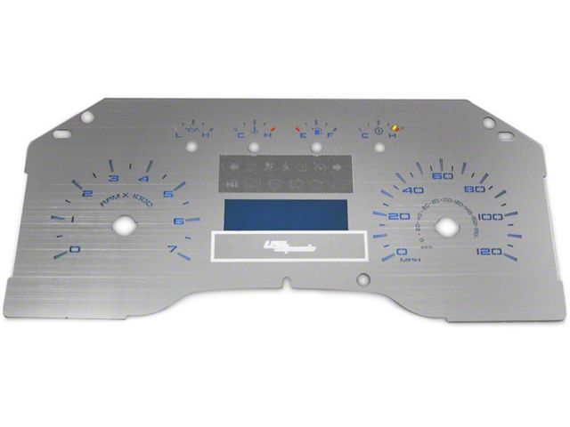 US Speedo Stainless Edition Gauge Face; MPH; Blue (09-10 F-150 Lariat)