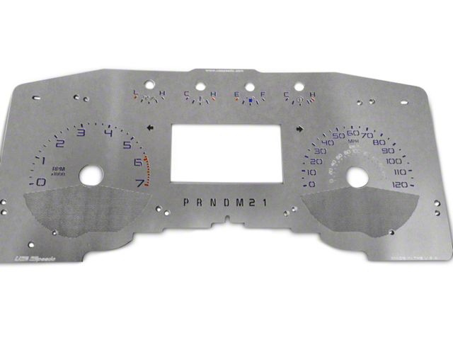 US Speedo Stainless Edition Gauge Face; MPH; Blue (11-14 F-150 Lariat, King Ranch)