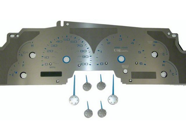 US Speedo Stainless Edition Gauge Face; MPH; Blue (99-03 F-150)