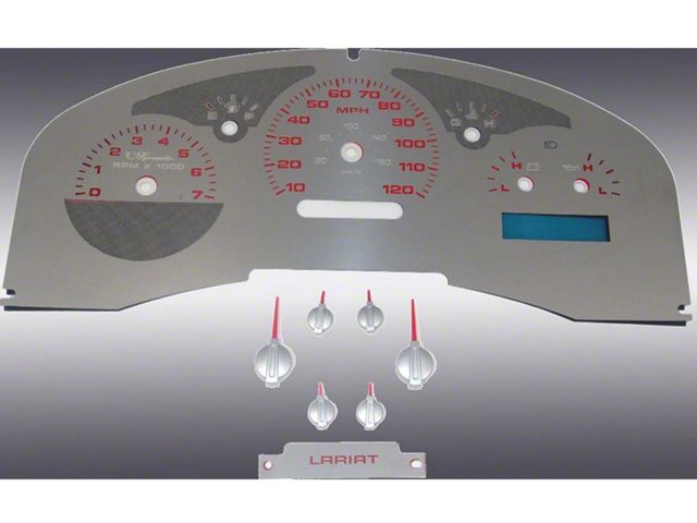 US Speedo Stainless Edition Gauge Face; MPH; Red (04-06 F-150 Lariat)
